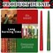 Kwanzaa Taper Candles Set of 7 with Words, 3 Red, 3 Green, 1 Black Kinara 10 Inch Tall Hand Dipped Unscented Candles for Celebrates Happy Kwanzaa African Traditional Dinner Table Decorations